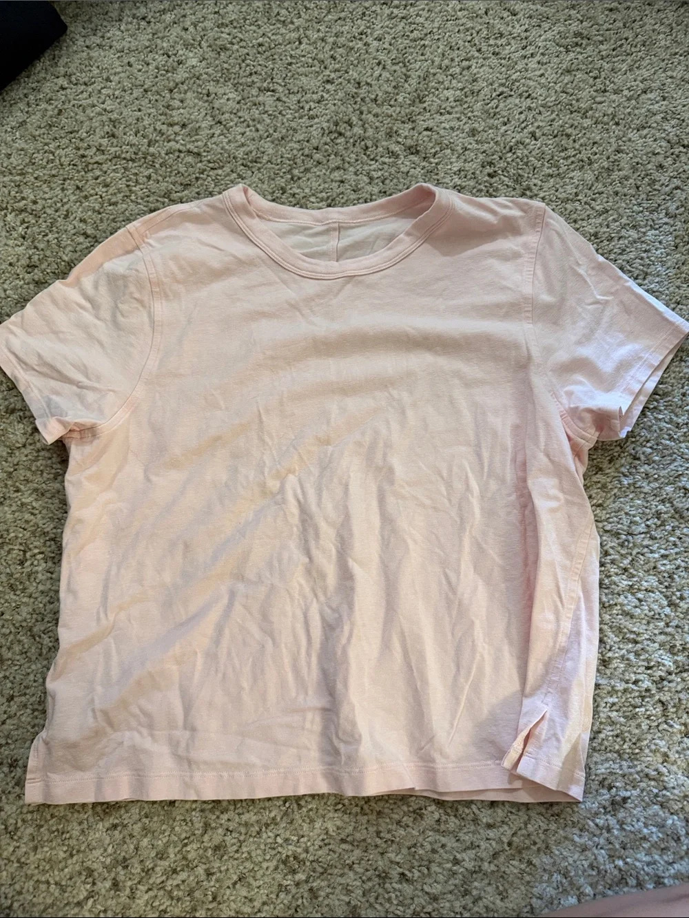 lululemon athletica Pale Pink Short Sleeve Crew Tee